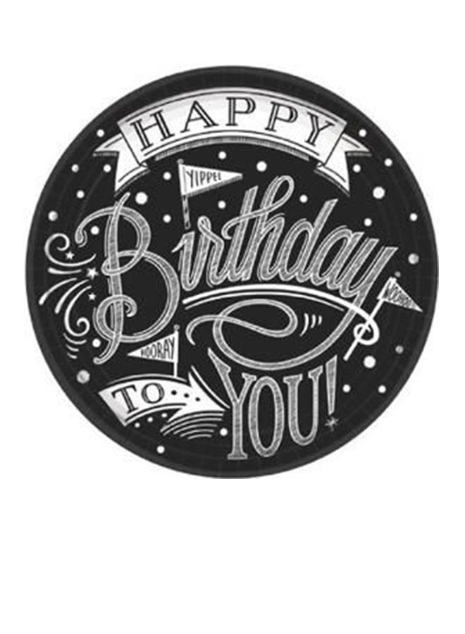 أمسكان مجموعة أطباق ورقية لحفلة عيد الميلاد من 18 قطعة 7بوصة