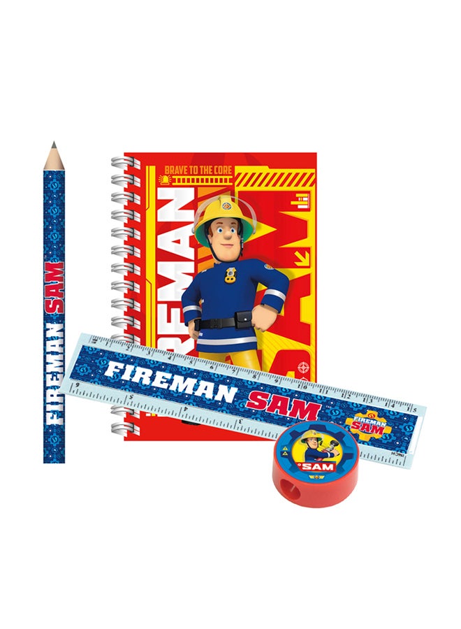 Riethmuller 4-Piece Stationary Fireman Sam Party Favour Set Birthday Gift Toys, Return Gifts for Party