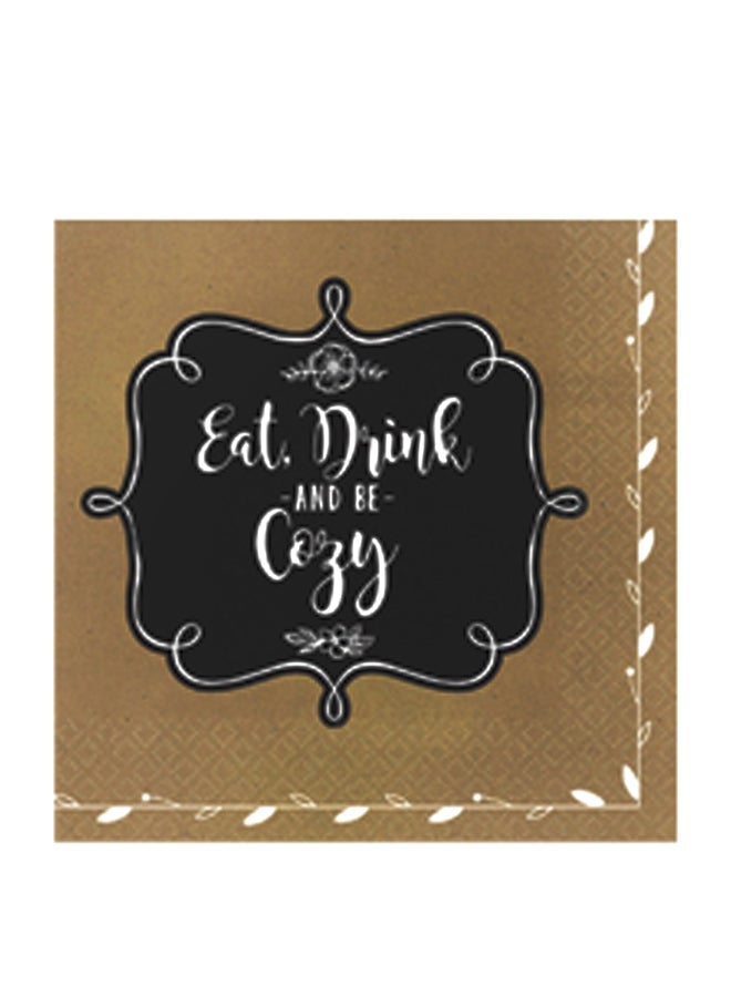 Amscan Set Of 16 Eco Beverage Napkin