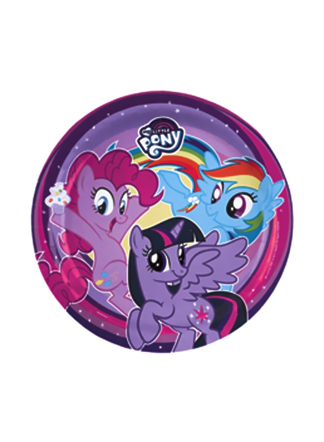 أمسكان طقم أطباق ورقية للاستخدام مرة واحدة ماي ليتل بوني مكون من 8 قطع