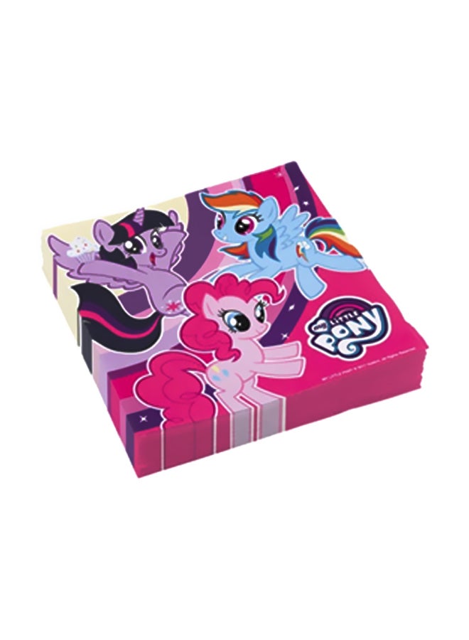 20-Piece My Little Pony Printed Party Napkin Set 33centimeter Tableware Party Supplies 33cm