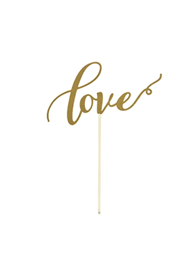 أمسكان زينة علوية لامعة للكيك على شكل كلمة "Love"