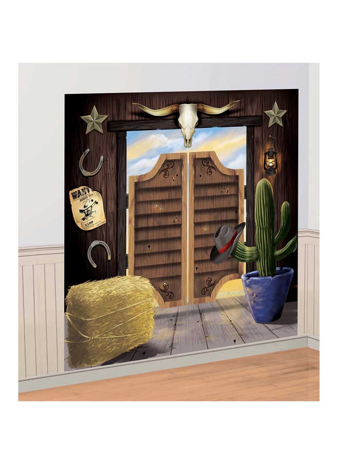 Amscan Wooden Door Theme Selfie Scene Setter Birthday Decorations Party Supplies - Image 2