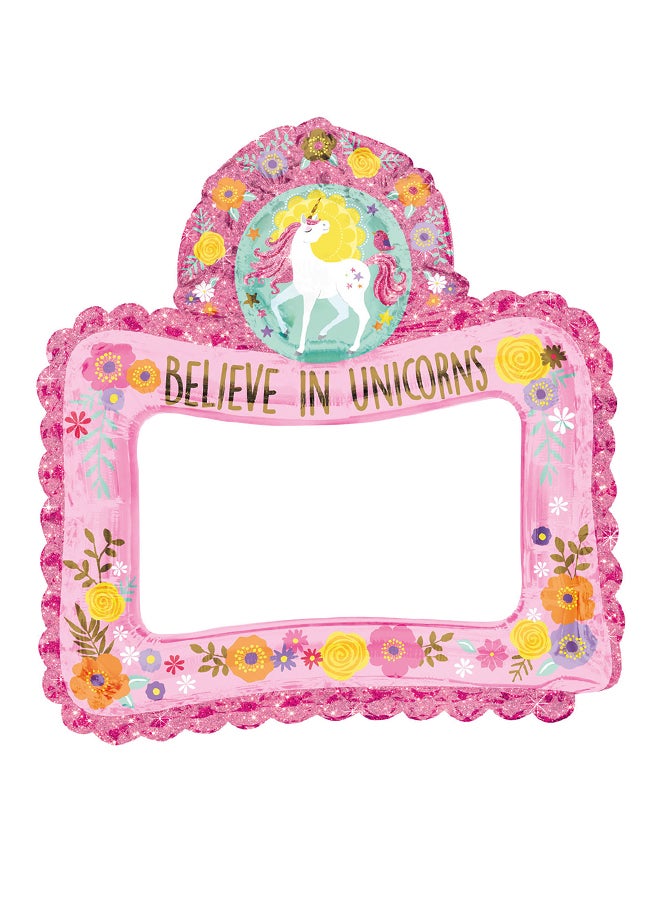 أناجرام بالون من القصدير بإطار وتصميم يونيكورن ماجيك 5.7x8x1.8بوصة