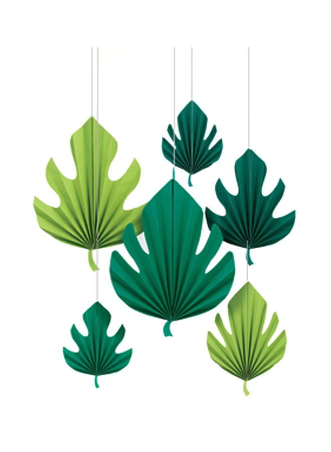 Amscan 6-Piece Palm Leaf Shaped Hanging Set