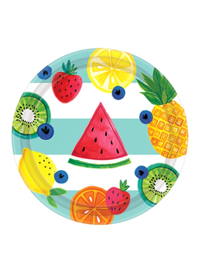 Amscan 8-Piece Fruits Printed Plate Set