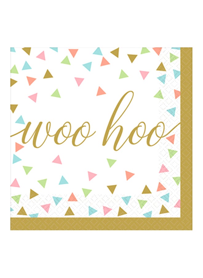 Amscan 36-Piece Confetti Fun Beverage Napkin Premium Tableware for Parties, Party Supplies