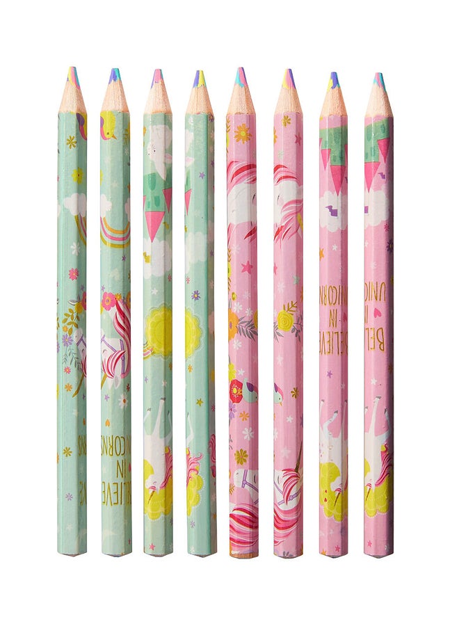 Amscan 8-Piece Magic Unicorn Pencil Set 19 Centimeter Birthday Gift Toys, Return Gifts for Party