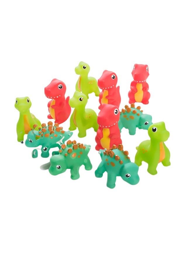 أمسكان مجموعة ألعاب ديناصورات بطبعة من 12 قطعة