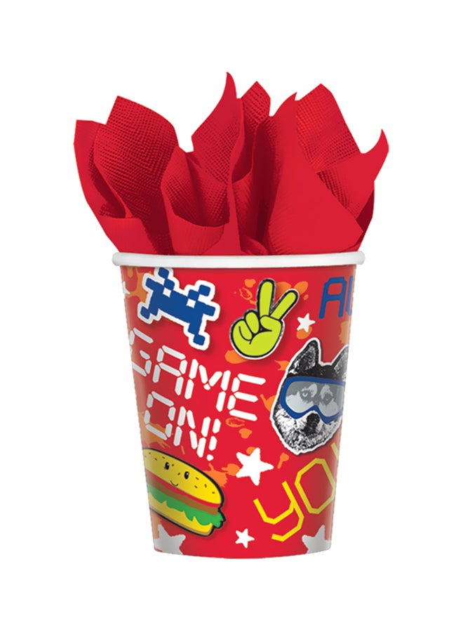 Amscan 8-Piece Epic Party Paper Cup 9 Ounce Kids Birthday Party Tableware, Party Supplies