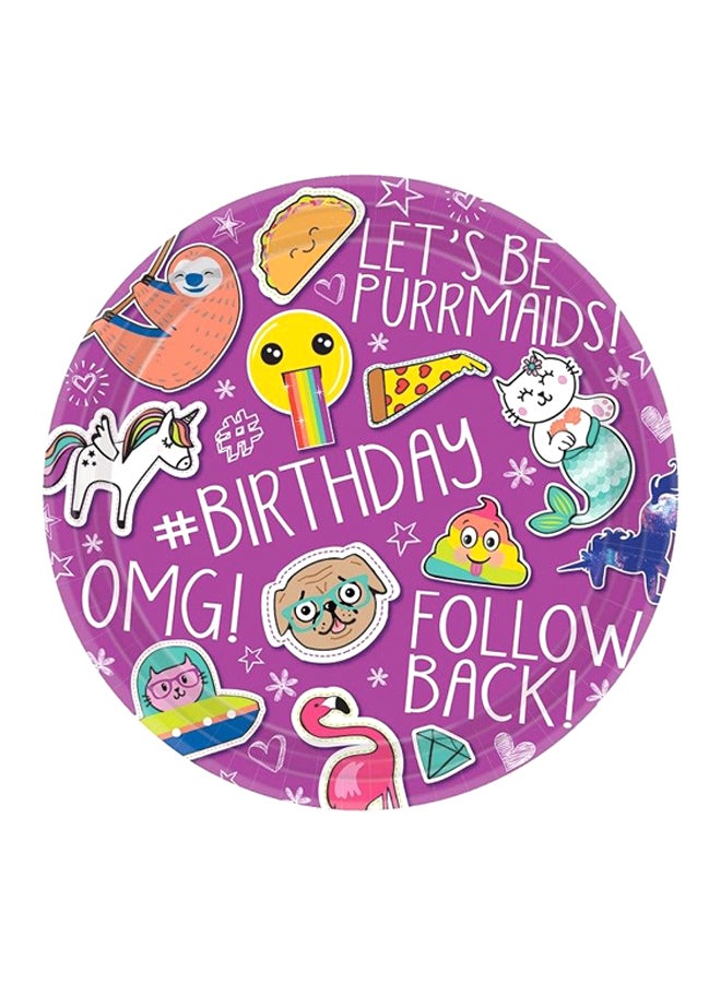 أمسكان مجموعة أوراق ورقية للحفلات من 8 قطع 7بوصة