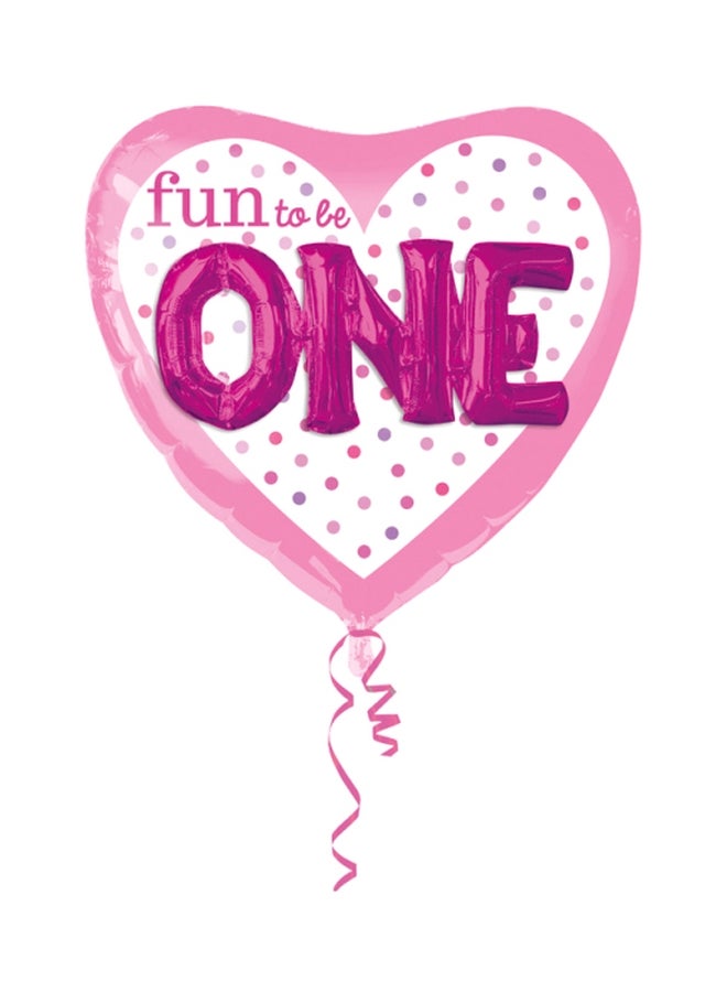 أناجرام بالون من القصدير بطبعة عبارة "Fun To Be One" للزينة