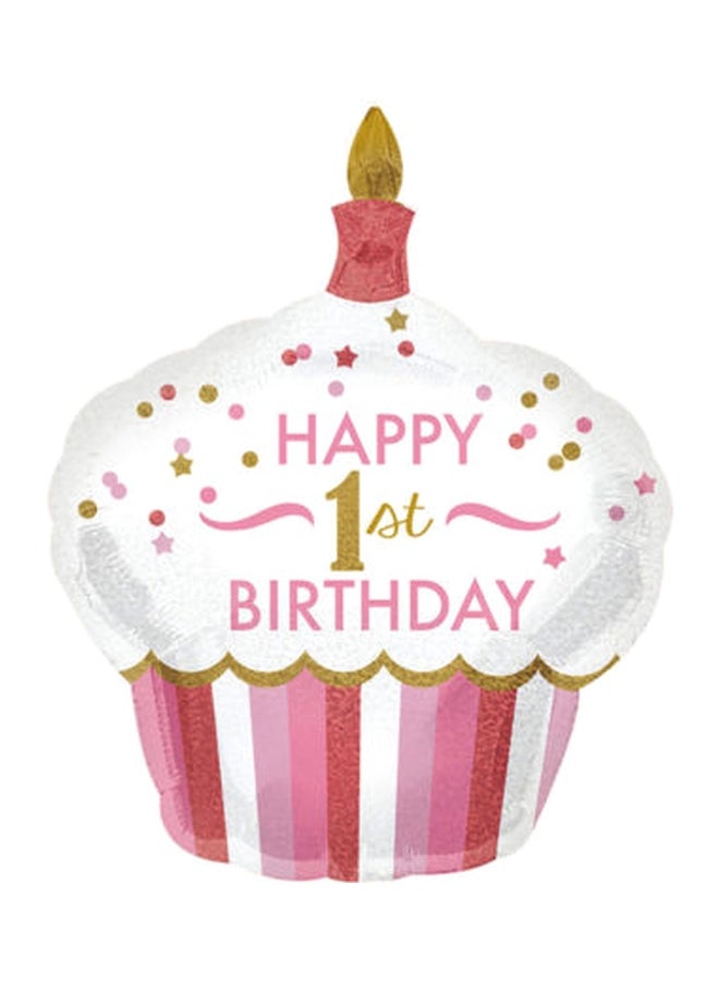 أناجرام بالون بتصميم مجسم على شكل كب كيك لعيد ميلاد الطفل الأول