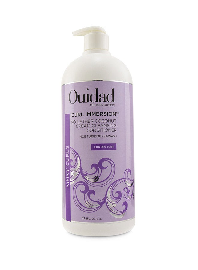 Ouidad Curl Immersion No-Lather Coconut Cream Cleansing Conditioner (Kinky Curls) 1000ml/33.8oz