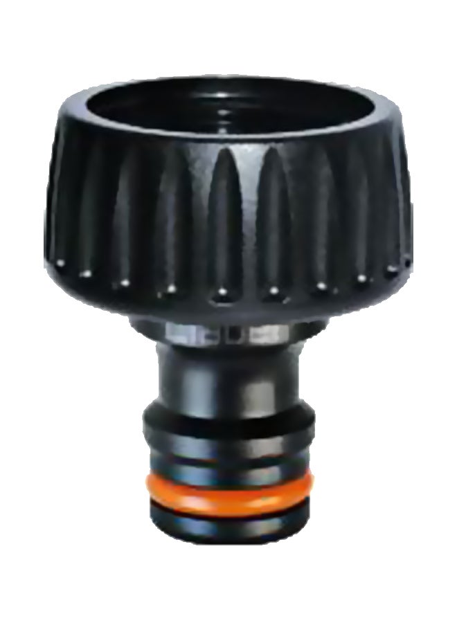 Threaded Tap Connector Black/Orange 0.75inch