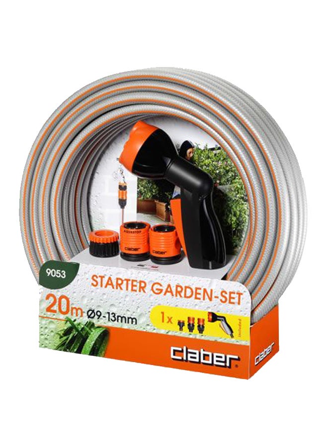 Claber Starter Garden Kit Set Silver/Orange/Black