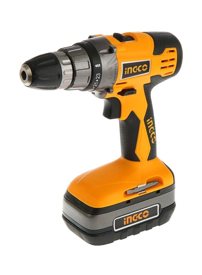 INGCO Electric Cordless Drill Yellow/Black/Grey