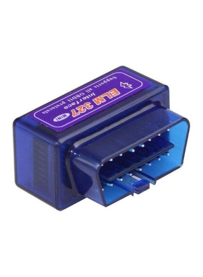 ELM Bluetooth 327 Mini Interface For OBD II Protocols Blue 