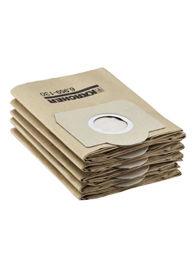 KARCHER 5-Piece Paper Filter Bag Beige/White 31.2x21.4x7.8 cmcm