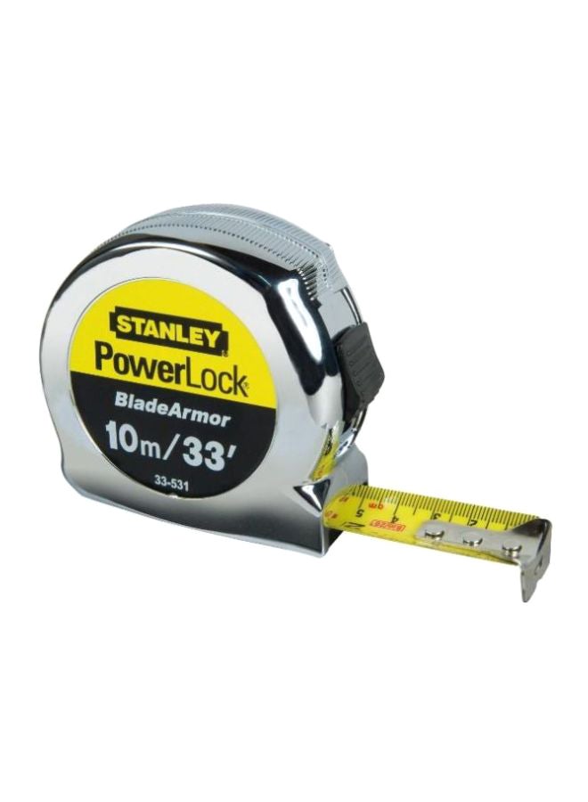 Stanley PowerLock Measuring Tape Silver/Yellow/Black