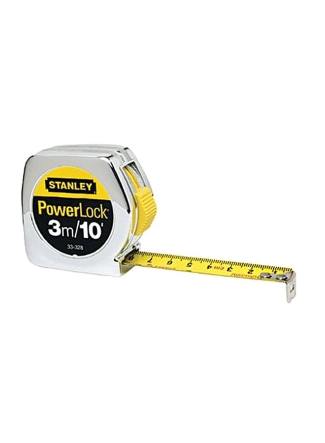 Stanley PowerLock Measuring Tape Silver/Yellow/Black 3meter  - Image 1