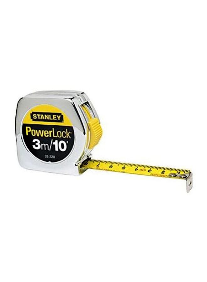 Stanley PowerLock Measuring Tape Silver/Yellow/Black 3meter