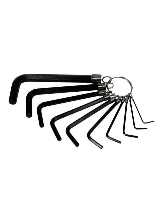 Stanley 10-Piece Hex Key Ring Set Black 