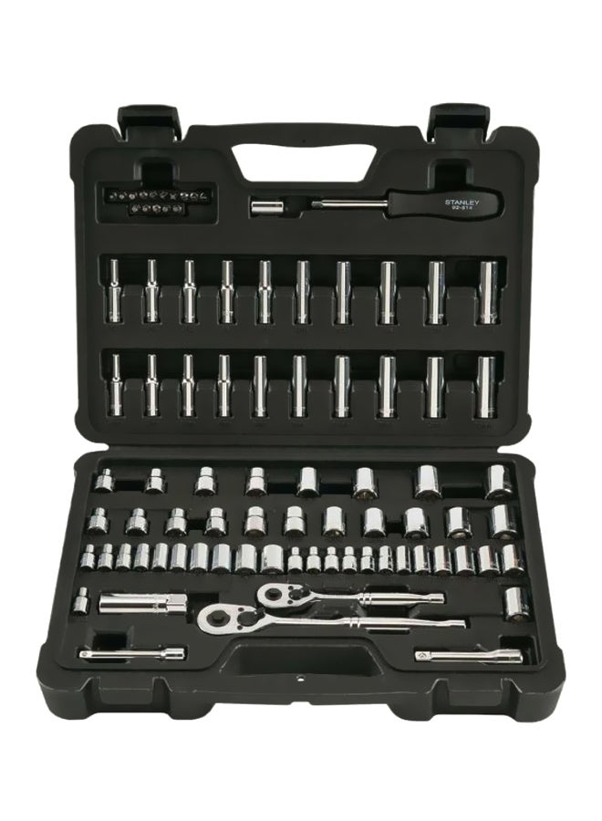 Stanley 85-Piece Socket Tool Set Black/Silver 15.8x11x3inch  - Image 1
