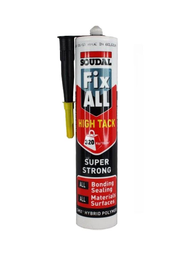 Soudal - Fix All High Track Super Strong Sealant White/Red 290mm - Image 1