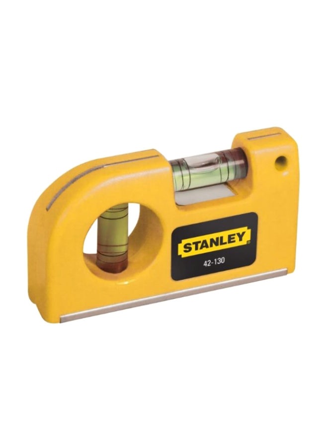 Stanley - Magnetic Pocket Level Tool Yellow/Clear 5.51 x 4.53 x 0.83inch - Image 1