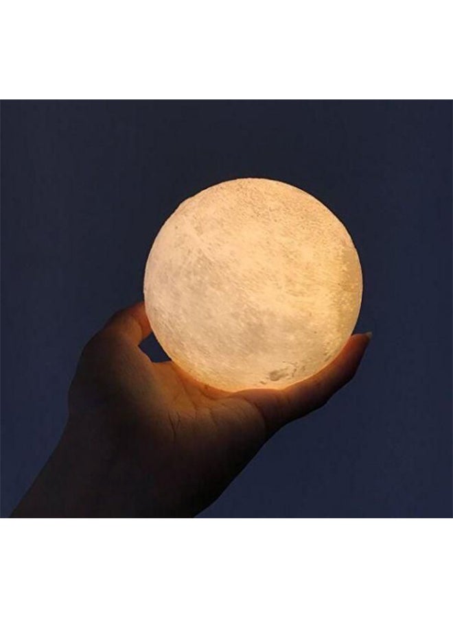 3D Printed LED Moon Light Lamp White/Yellow 8cm - Image 2