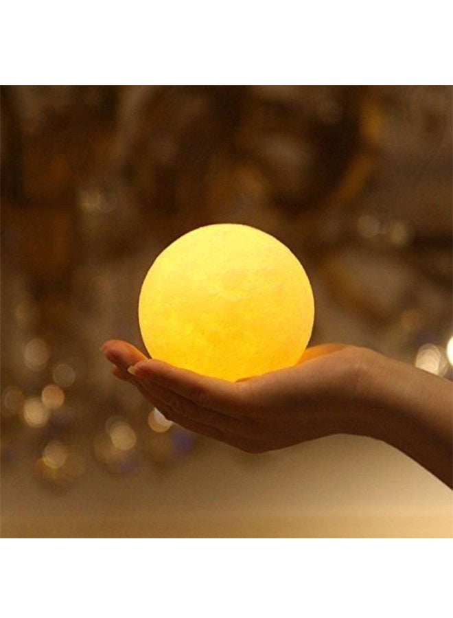 3D Printed LED Moon Light Lamp White/Yellow 8cm - Image 3