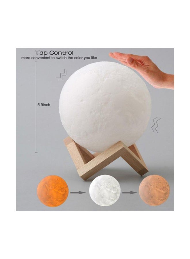 3D Printed LED Moon Light Lamp White/Yellow - Image 2