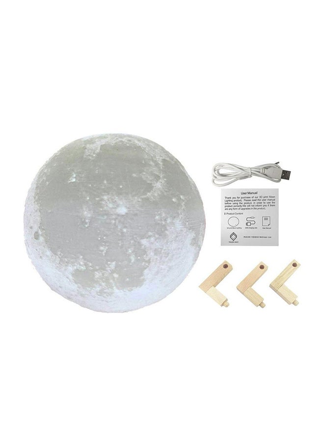 3D Printed LED Moon Light Lamp White/Yellow 18cm - Image 3