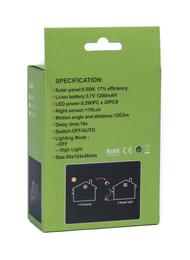 نانوتك مصباح LED للحائط يعمل بالطاقة الشمسية أسود - Image 3