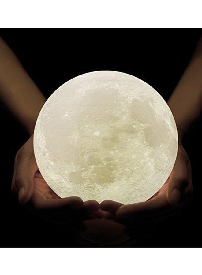 3D Printed LED Moon Light Lamp White/Yellow 15cm - Image 3