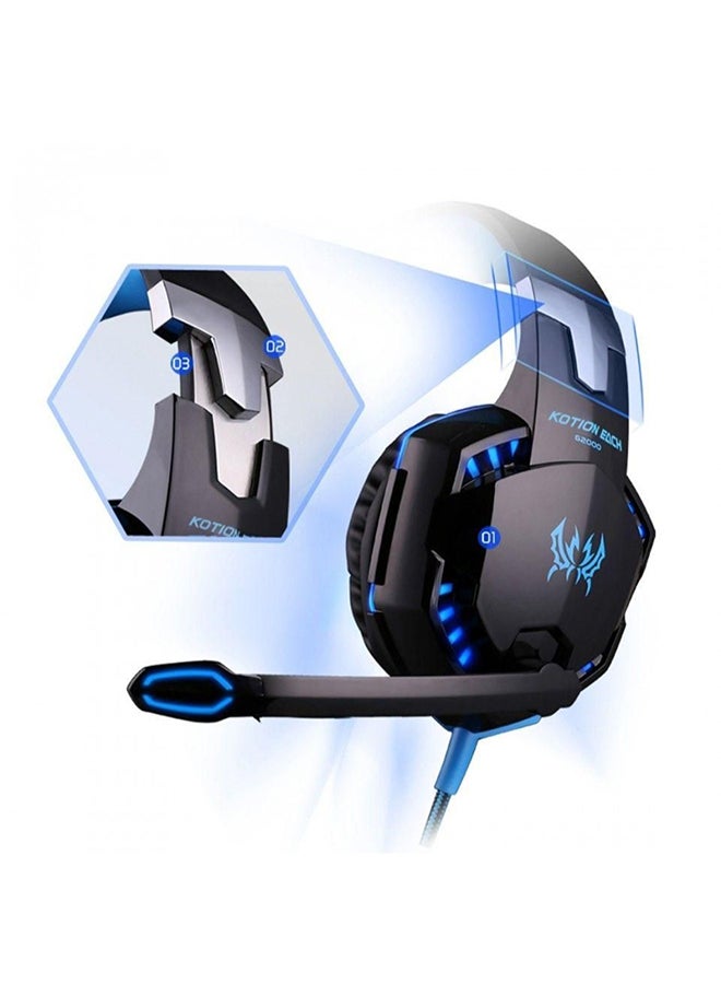 كوشن إيتش سماعة رأس سلكية للألعاب بتصميم يغطي الأذن لجهاز الألعاب بلايستيشن 4/ بلايستيشن 5/ إكس بوكس ون/ إكس بوكس سيريس إكس/ نينتندو سويتش/ أجهزة الكمبيوتر - Image 3