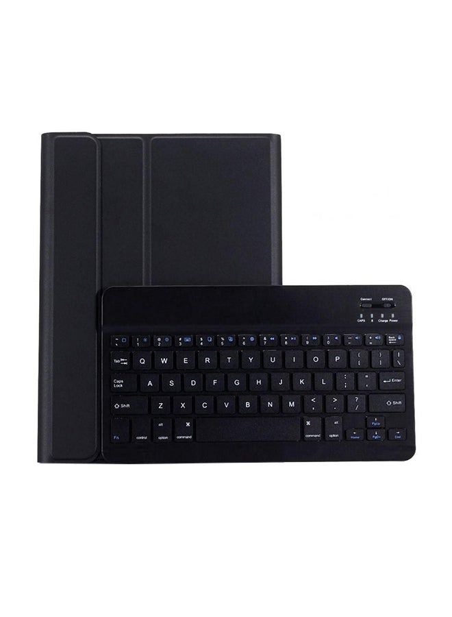 Leather Smart Cover With Keyboard Case For Apple iPad Mini 4 Black  - Image 1
