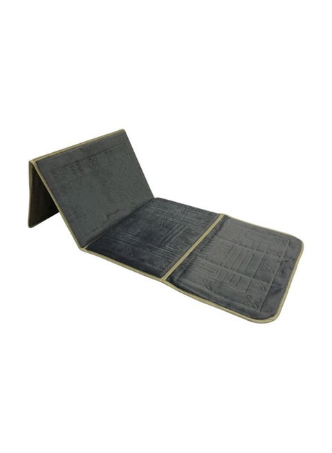 2-In-1 Foldable Prayer Backrest And Mat Grey 54 x 114cm