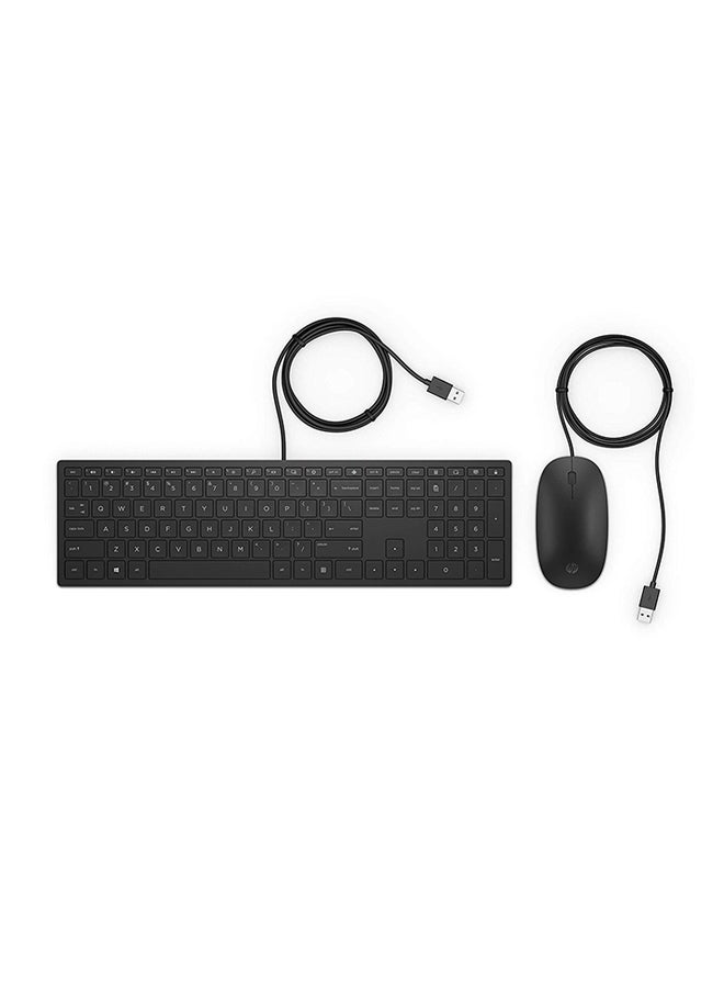 HP Pavilion 400 Wired Keyboard And Mouse Black - Image 1