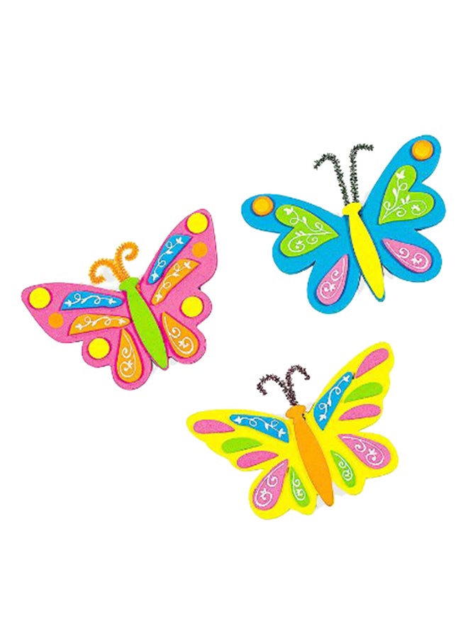 فن إكسبريس أطقم مصنوعات يدوية ممغنطة من مادة إسفنجية على شكل فراشات