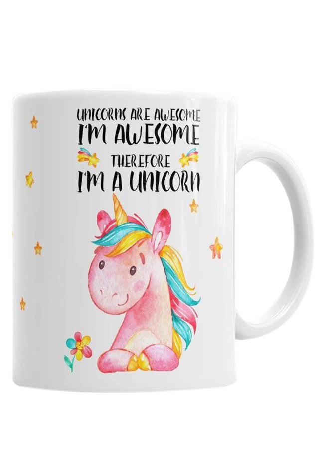 يونيكورن مج من السيراميك متعدد الألوان