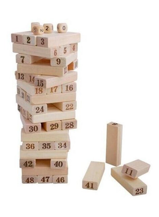لعبة برج خشبي كبير مكونة من 48 قطعة - Image 2