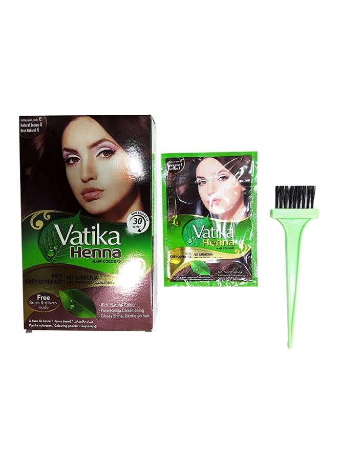 2 Pack Vatika Henna Hair Colour With Hair Brush
