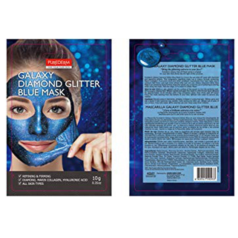 Purederm Galaxy Diamond Glitter Peel-Off Blue Mask/ Korean Beauty - Image 2