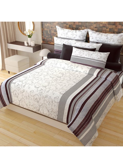 152 TC Double 3D Printed Bedsheet microfiber Multicolour 228  x 228cm