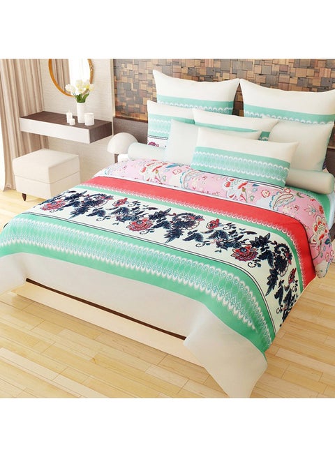 152 TC Double 3D Printed Bedsheet microfiber Multicolour 228  x 240cm
