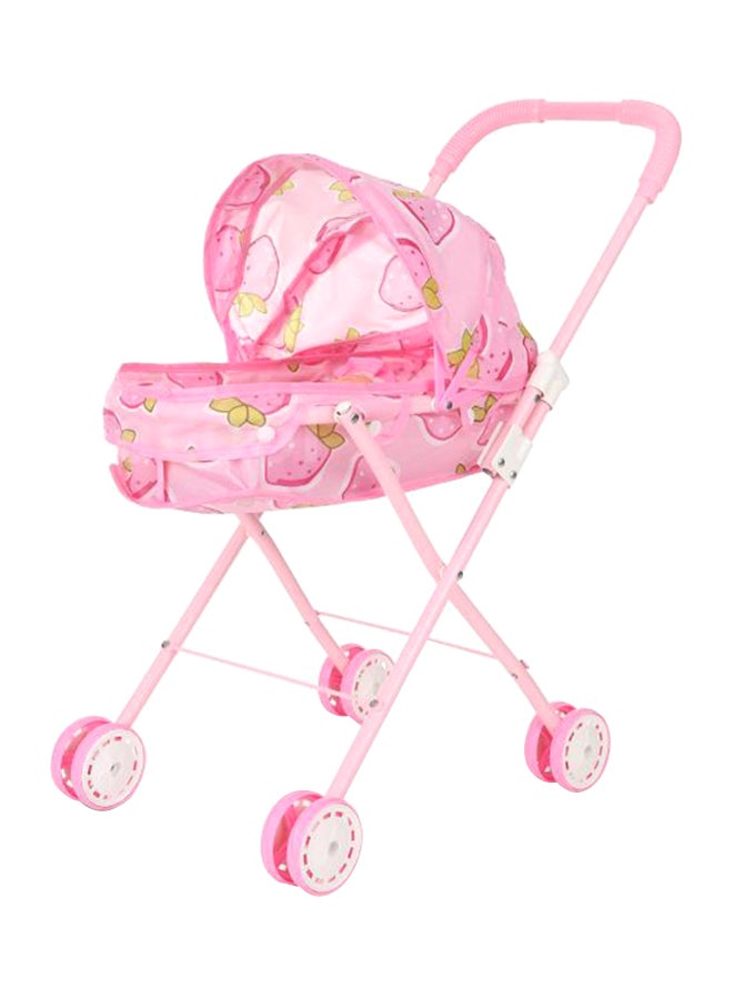Baby Infant Doll Stroller Carriage Foldable With Doll For 12 Inch Doll Barbie Mini Stroller Toys Gift Pink, MT386