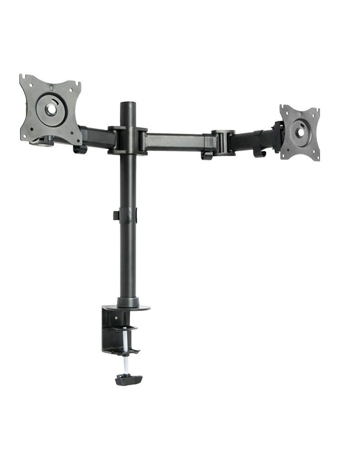 Adjustable Dual LCD Monitor Desk Mount Black