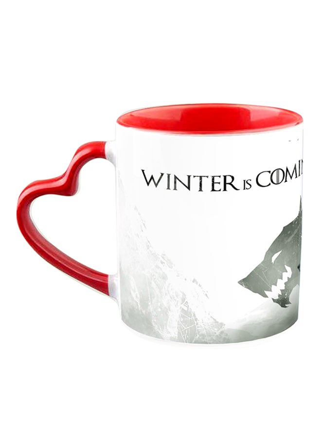 مج قهوة من السيراميك مطبوع بتصميم مستوحى من فيلم "Game of Thrones" متعدد الألوان